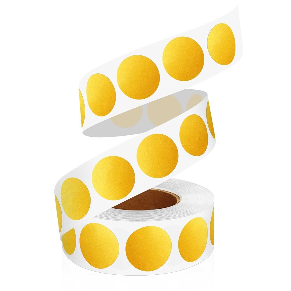 7280 0.75 Inch Multi - Purpose Removable Labels,1000 PCS 3/4" Gold Dots